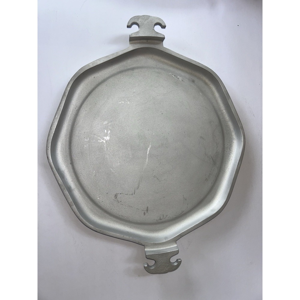 Vtg Guardian Service Ware Heavy Aluminum Octagon Griddle Pizza Tray Platter 13"